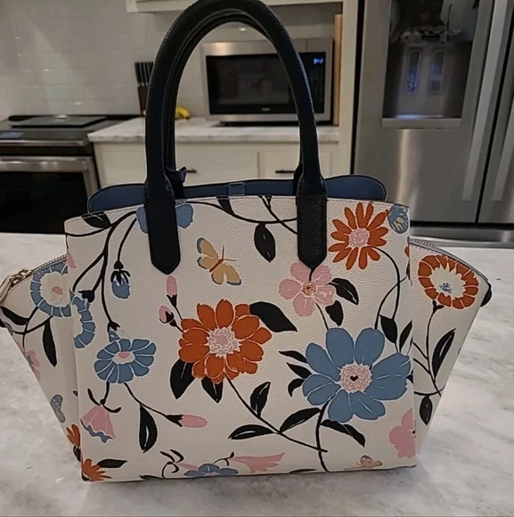 Kate Spade- Avenue Floral Garden Medium Satchel (Multicolor 🩵🩷) - Picture 15 of 15